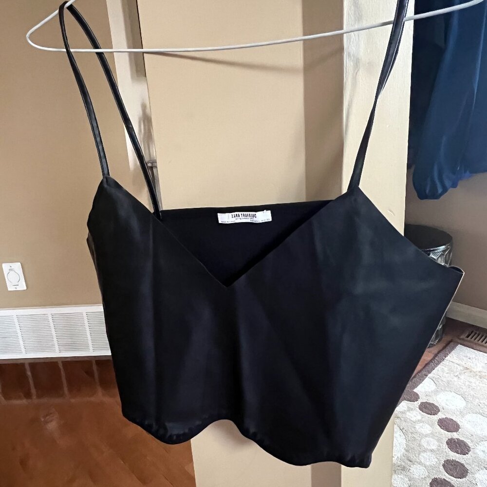 Zara Leatherlook Top